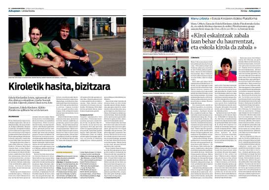 Arkupean aldizkariko erreportaia